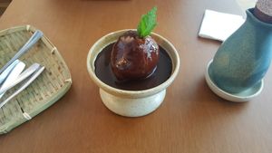 Ice tempura at Sushimar Vegano in Sao Paulo