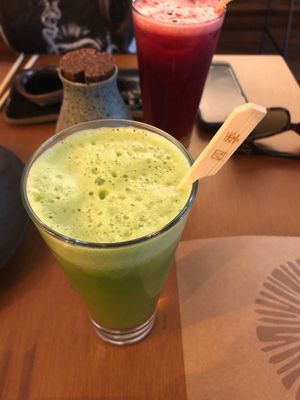 Natural juice at Sushimar Vegano in Sao Paulo