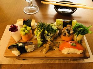 10 piece sushi plate - A+ at Sushimar Vegano in Sao Paulo