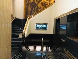 Look for signs like these, and go downstairs to the concourse at Juice Press - Rockefeller Center in New York City