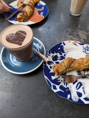 Twists and hot choc at East Village Cafe in Bristol
