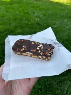 (Slightly melted) Pecan Millionaire Slice at East Village Cafe in Bristol