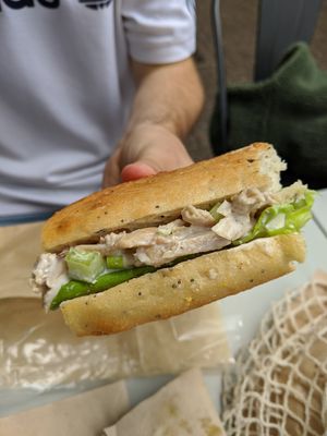 Chicken mayo sandwich at East Village Cafe in Bristol