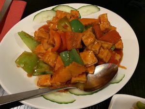 Tofu sweet and sour  at Little Yang Sing in Manchester