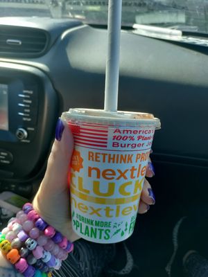 Spicy shake to go! at Next Level Burger - Concord in Concord