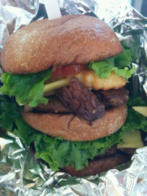 the animal burger...enough for 2 meals, or 2 people to share at Next Level Burger - Concord in Concord