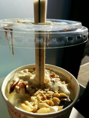 luscious caramel peanut milkshake at Next Level Burger - Concord in Concord