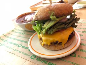 Black bean burger  at Next Level Burger - Concord in Concord