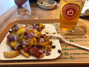 Chili cheese fries and apple iced tea  at Next Level Burger - Concord in Concord