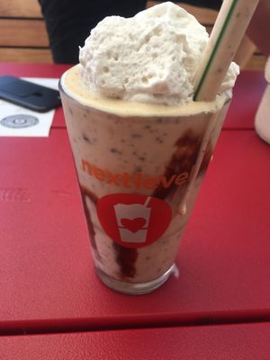 Peanut butter cup shake with coconut whip  at Next Level Burger - Concord in Concord