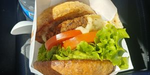 $9.95 SoCal Burger with pepper jack cheese: enjoyed it. at Next Level Burger - Concord in Concord