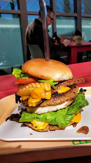 The animal burger at Next Level Burger - Concord in Concord