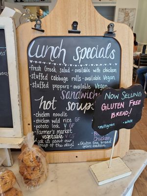 Lunch menu at Angelic Desserts in Naples