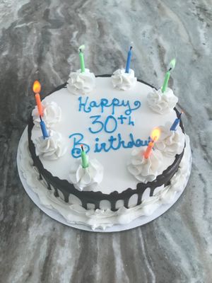 Ready made vegan (and gluten free) chocolate cake at Angelic Desserts in Naples