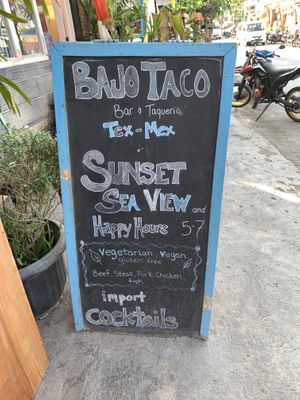 The sign. at Bajo Taco Tacos & Tequila in 