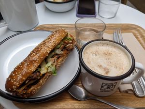 Bahn Mi and Chai Latte at Wild & The Moon - Opéra in Paris