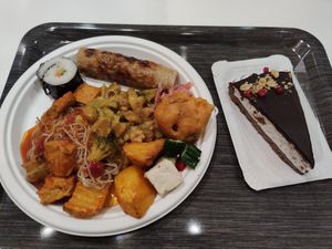 Mixed Vegan Buffet with a dessert at Loving Hut - Spalena in Prague