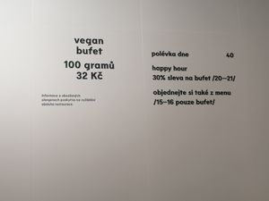Price system at Loving Hut - Spalena in Prague