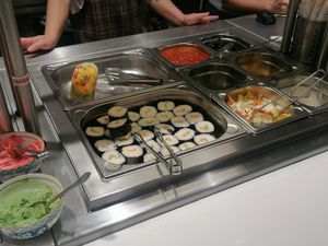 Some of the food offering at Loving Hut - Spalena in Prague