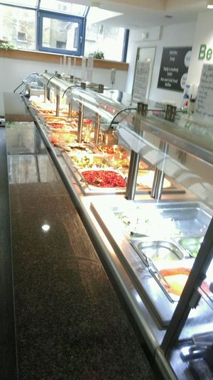 the buffet  at Loving Hut - Spalena in Prague