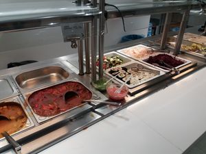 Buffet selection at Loving Hut - Spalena in Prague