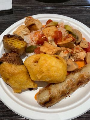 Selection from the buffet. All vegan  at Loving Hut - Spalena in Prague