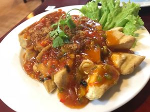 Marinated tofu! This one on of my favourites on the menu. at Phap Hy in Nha Trang