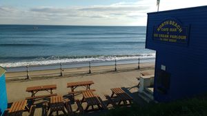 Only a stone's throw to the beach, literally. at North Beach Cafe in Whitby