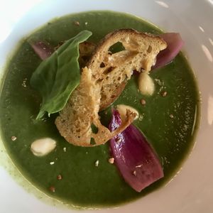 Entrée. Vichyssoise de courgette  at Le Local in Brussels