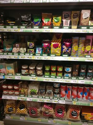 Coming from UK I was tormented with envy seeing Vegan label everywhere at denn's Biomarkt - Hasenheide in Berlin