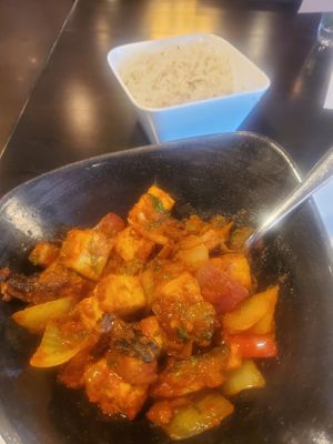 Tofu Portobella Kadhai at Azafran in Broomfield