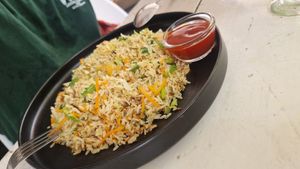 Fried rice with vegetables at Dulnetha Homestay & Restaurant in Weligama