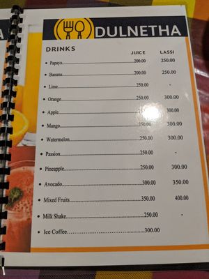 Menu (5) at Dulnetha Homestay & Restaurant in Weligama