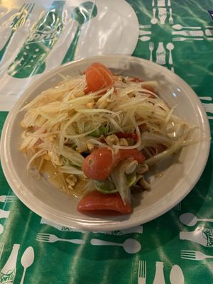 Papaya Salad at Koh Kaew Restaurant in Koh Samui