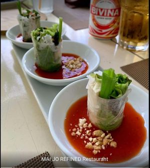 Vegan Rolls - A Welcome dish! at Mai Jo Restaurant in Phu Quoc