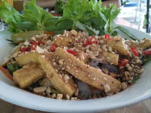 Noodles with tofu at Mai Jo Restaurant in Phu Quoc
