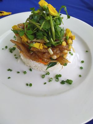 Caramelized tofu at Mai Jo Restaurant in Phu Quoc