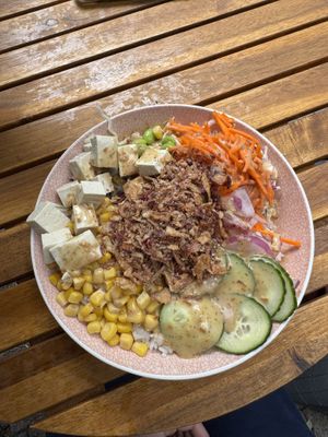 Vegan tofu poke bowl   at Momo Bar in Manly