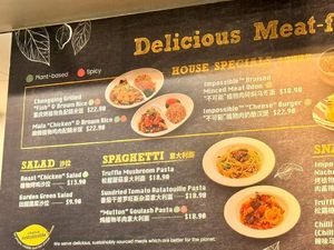 Vegan menu 1 (as of Oct 2024). Photo credit MissKiyo Be from Vegans in Singapore Facebook Group at Chawang Bistro in North Singapore