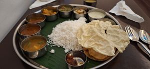 South Indian Thali at Shanmugas in Colombo