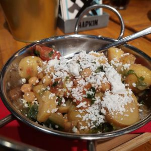 Vegan potato salad at Cafe Beguin in Brussels