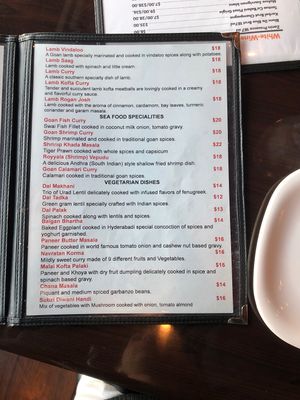 Menu Pg. 3 at Flames Indian Cuisine in Tampa