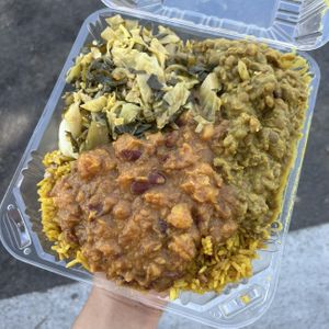 3 veggie combo  at Flavors of East Africa in San Diego