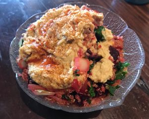 Veggie Quinoa bowl($6) vegan! Looked like a small serving but it was the perfect amount of food for lunch! at The Minga Cafe in Dunnville