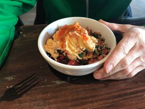 Veggie and quinoa power bowl at The Minga Cafe in Dunnville