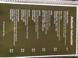 Menu 2 at Sunny Warung in 