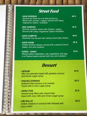 Menu 3 at Sunny Warung in 