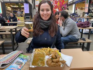 Korean vegan box  at Baltic Market in Liverpool