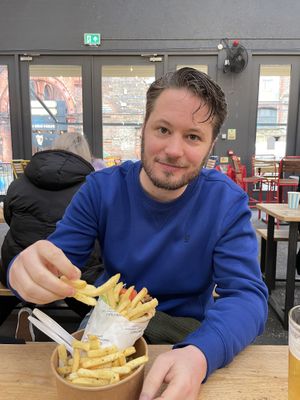 Vegan gyros. Greek  at Baltic Market in Liverpool