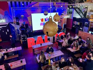 View from the balcony  #Veganuary at Baltic Market in Liverpool